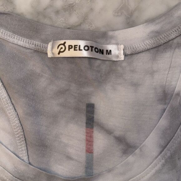 Peloton Gray Tie-Dye Women's Tank Top M - Picture 2 of 5